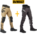 Wodoodporne i wiatroszczelne spodnie męskie marek adidas® i DEWALT idealnie nadają się do aktywności na świeżym powietrzu i wypoczynku.