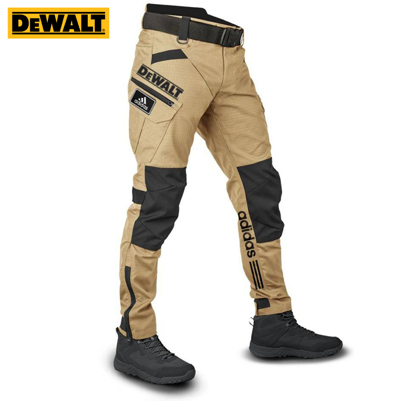 Wodoodporne i wiatroszczelne spodnie męskie marek adidas® i DEWALT idealnie nadają się do aktywności na świeżym powietrzu i wypoczynku.