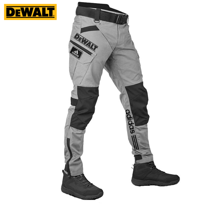 Wodoodporne i wiatroszczelne spodnie męskie marek adidas® i DEWALT idealnie nadają się do aktywności na świeżym powietrzu i wypoczynku.