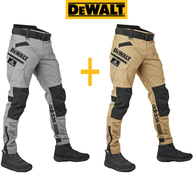 Wodoodporne i wiatroszczelne spodnie męskie marek adidas® i DEWALT idealnie nadają się do aktywności na świeżym powietrzu i wypoczynku.