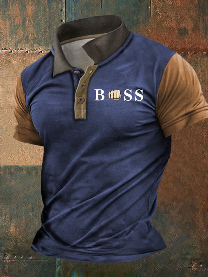 Men's Color Block Casual T-Shirt